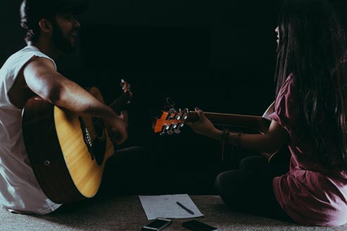Gitarre lernen Partnerunterricht